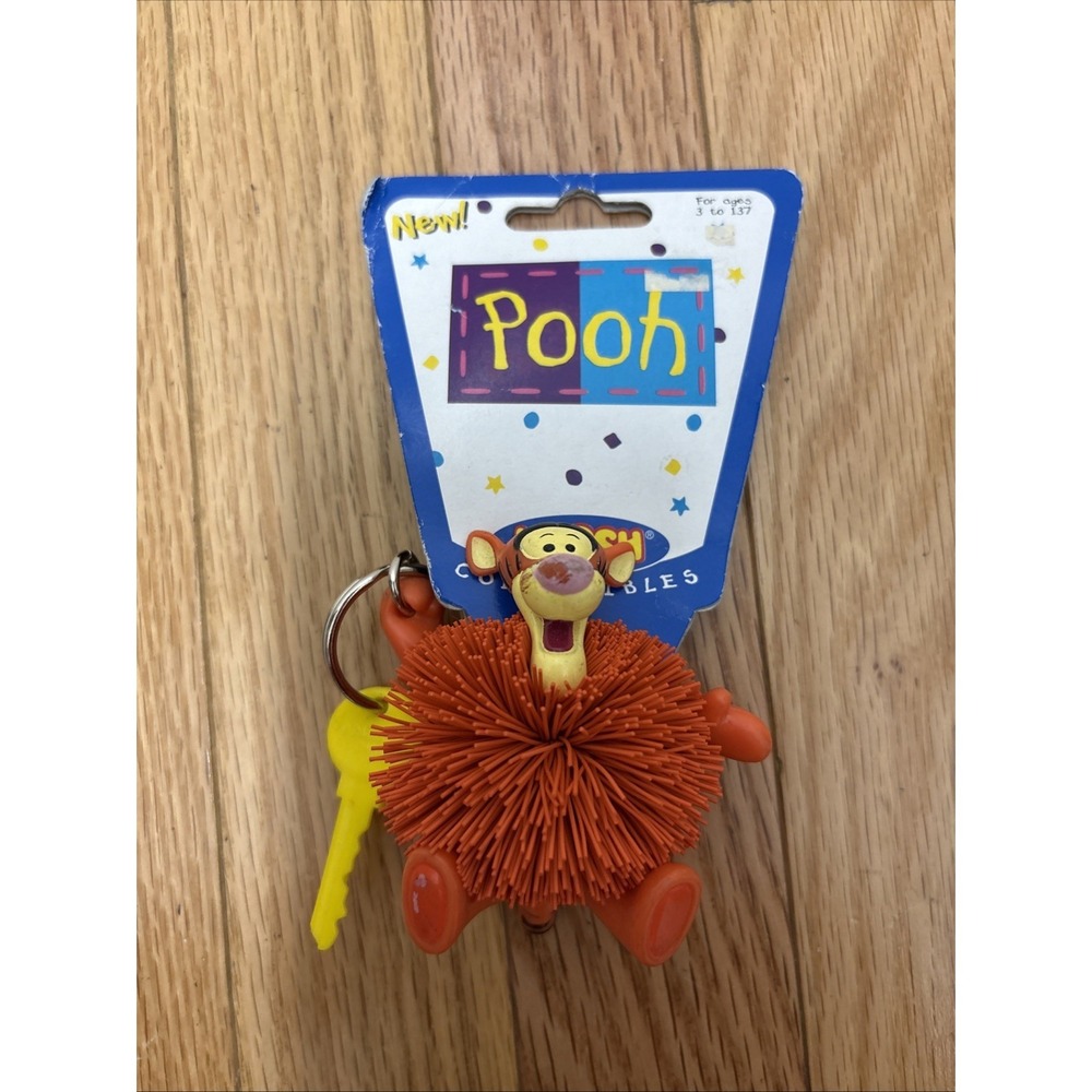 Vintage 1998 Disney Tigger Koosh Ball Keychain - Original Packaging